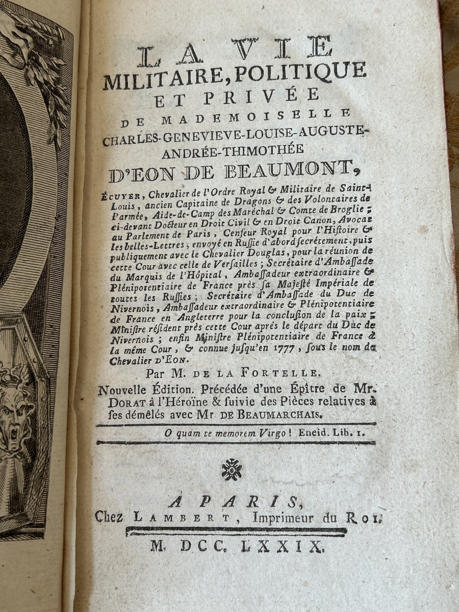 The Military, Political And Private Life Of Mademoiselle Charles Louise d'Eon De Beaumont 1779-photo-2