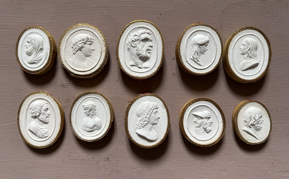 Set Of 10 Plaster Impressions Late 18th Century Early 19th Century