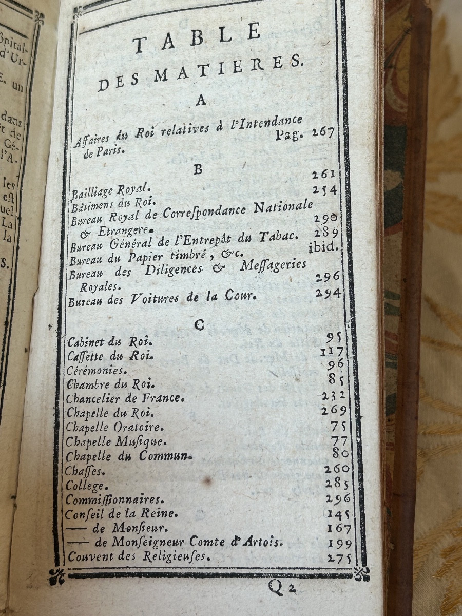 Almanach De Versailles Year 1782-photo-4