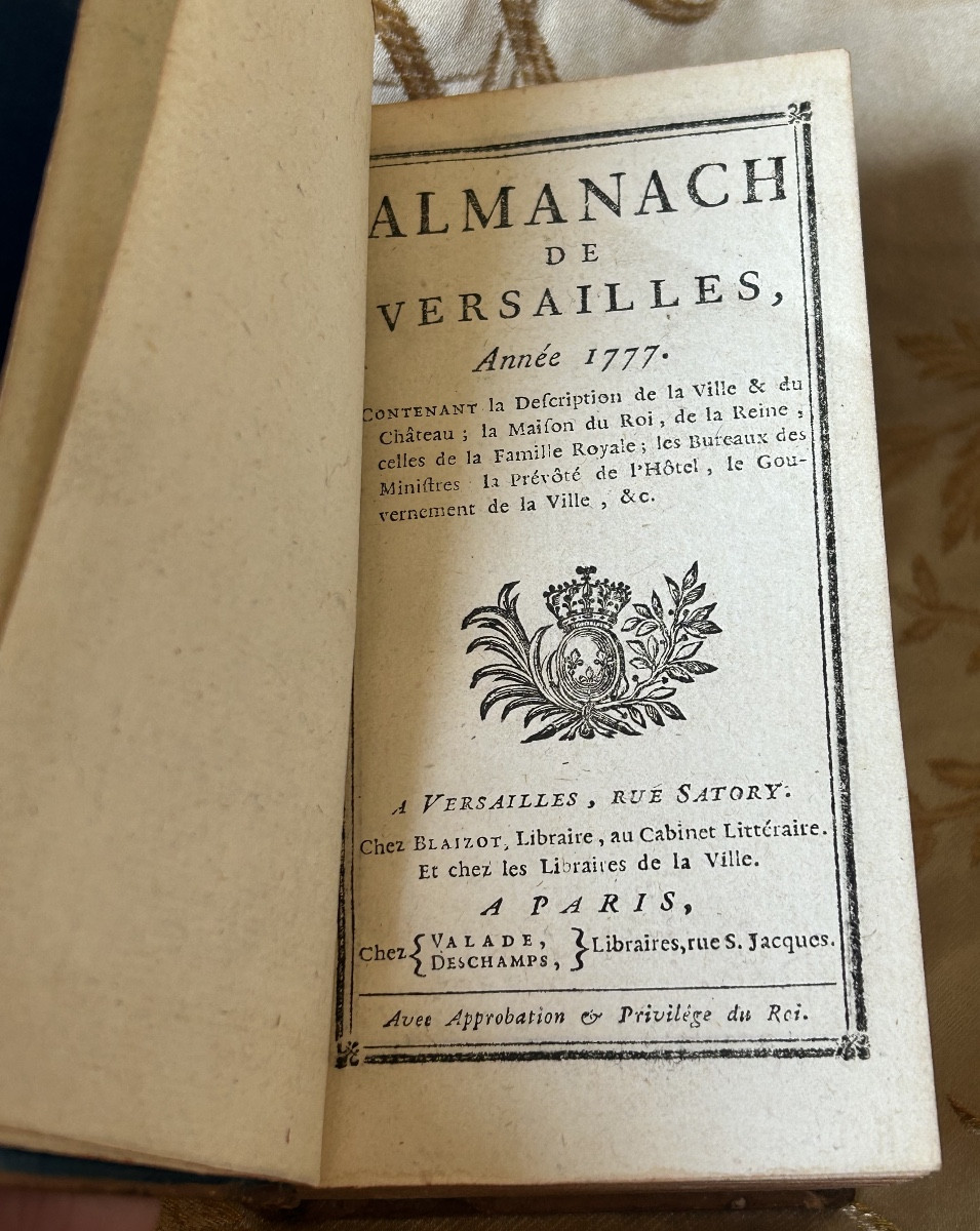 Almanach De Versailles Year 1777
