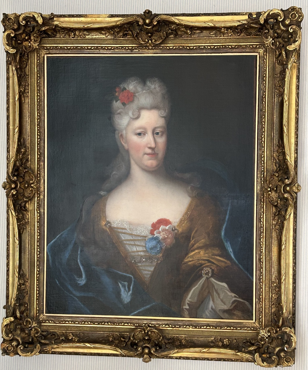 Portrait présumé de Françoise Marie de Bourbon école de Nicolas de Largillierre vers 1710 1720