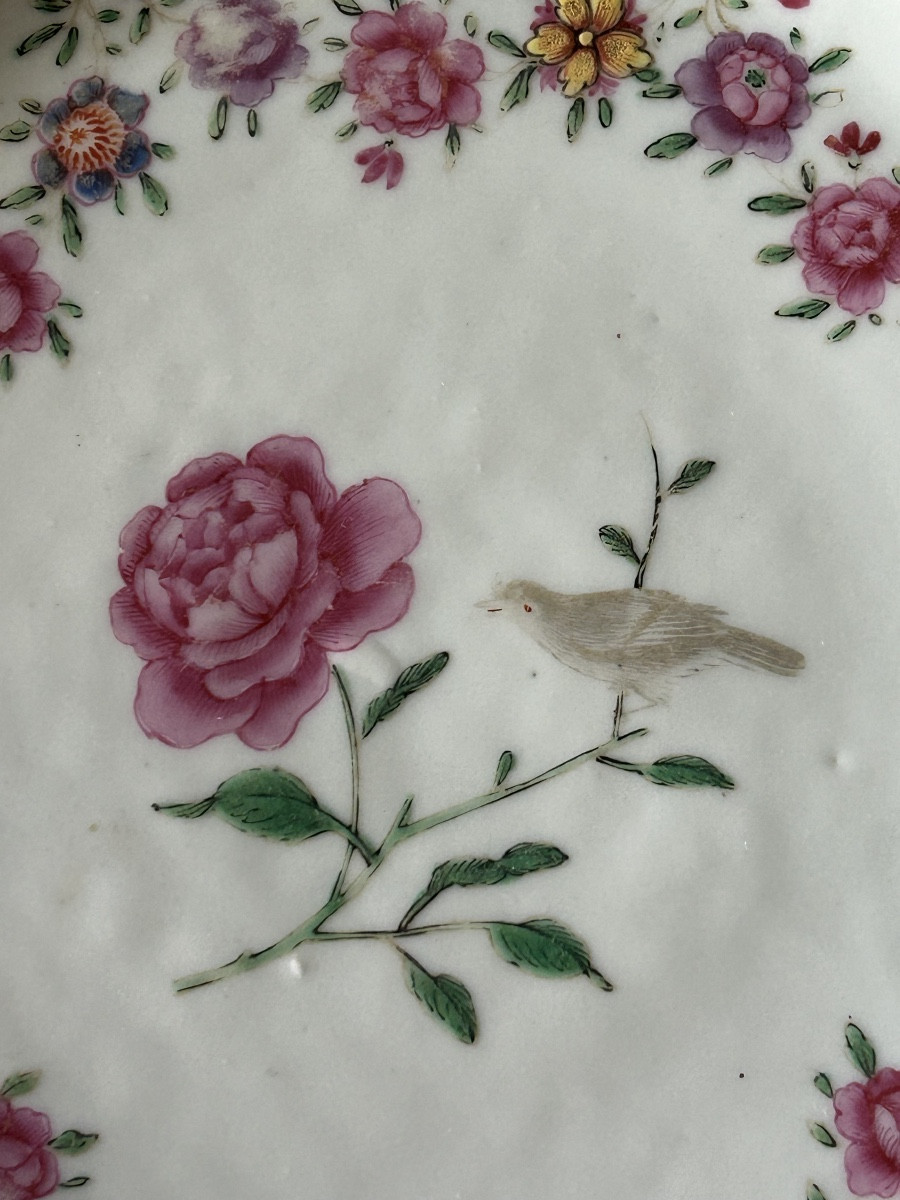 Série de 8 assiettes en porcelaine Compagnie des Indes époque Qianlong vers 1735 1750-photo-2
