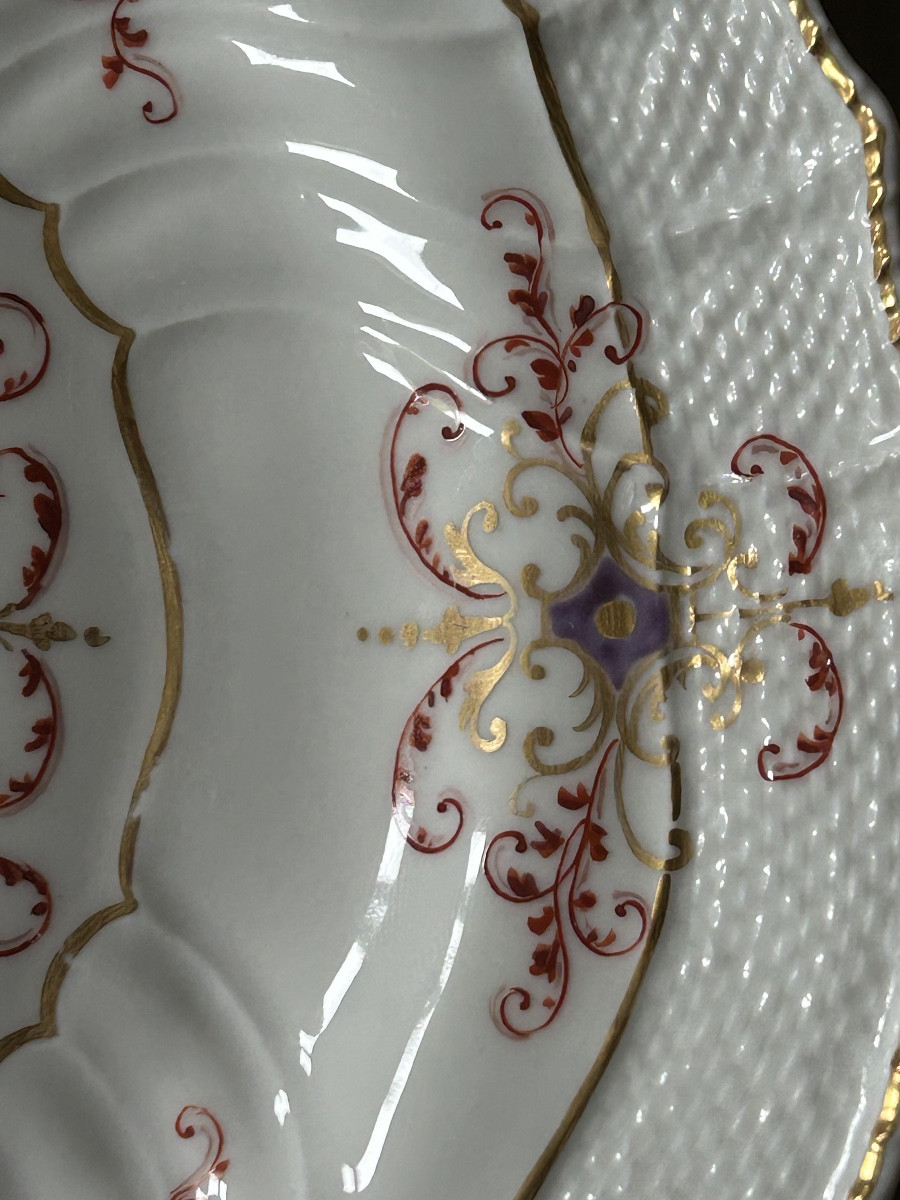 Onze assiettes en porcelaine d’après Meissen ,Manufacture Samson XIX ème siècle-photo-4