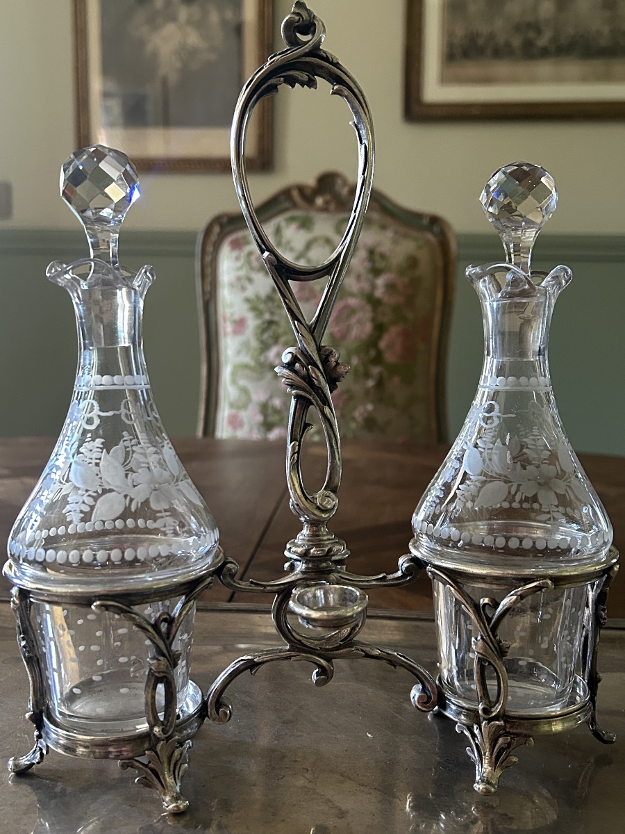 Christofle Oil And Vinegar Set In The Louis XVI Style, Circa 1890 