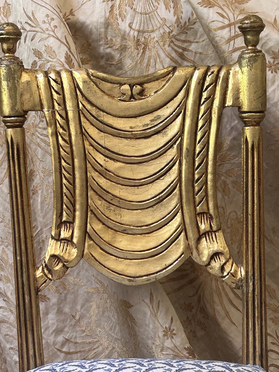 Two Small Art Deco-era Theater Or Musician's Chairs -photo-2