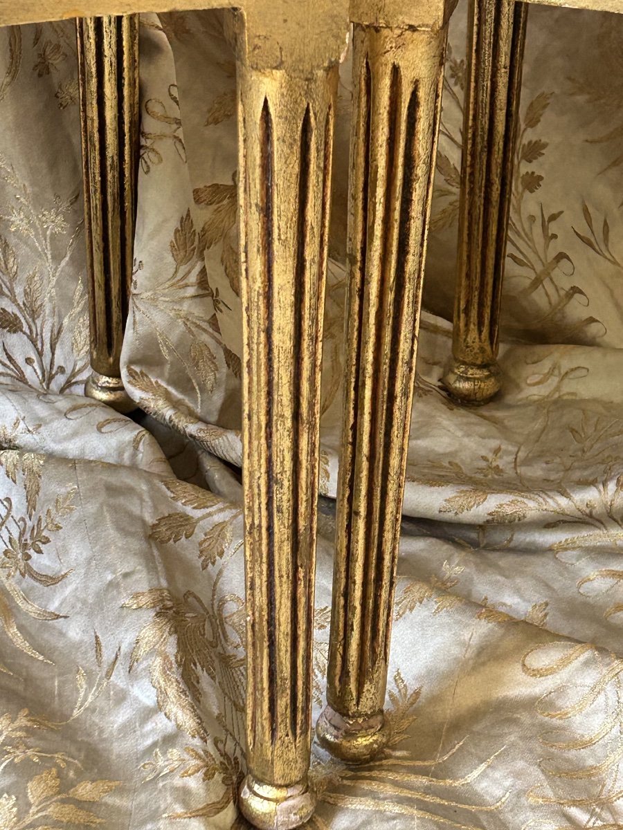 Two Small Art Deco-era Theater Or Musician's Chairs -photo-4