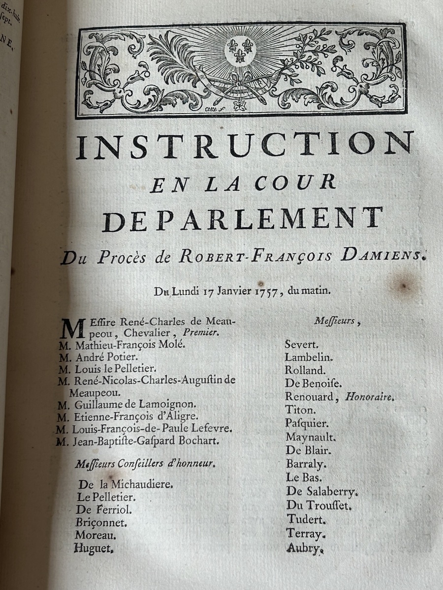 Pièces originales et procédures du procès de Damiens 1757 édition originale -photo-5
