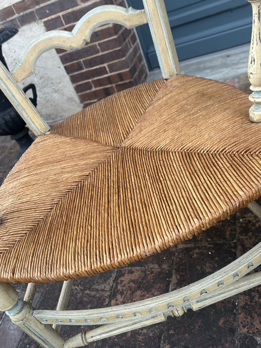 Radassier et fauteuil paillé provençal fin XIX ème siècle -photo-1