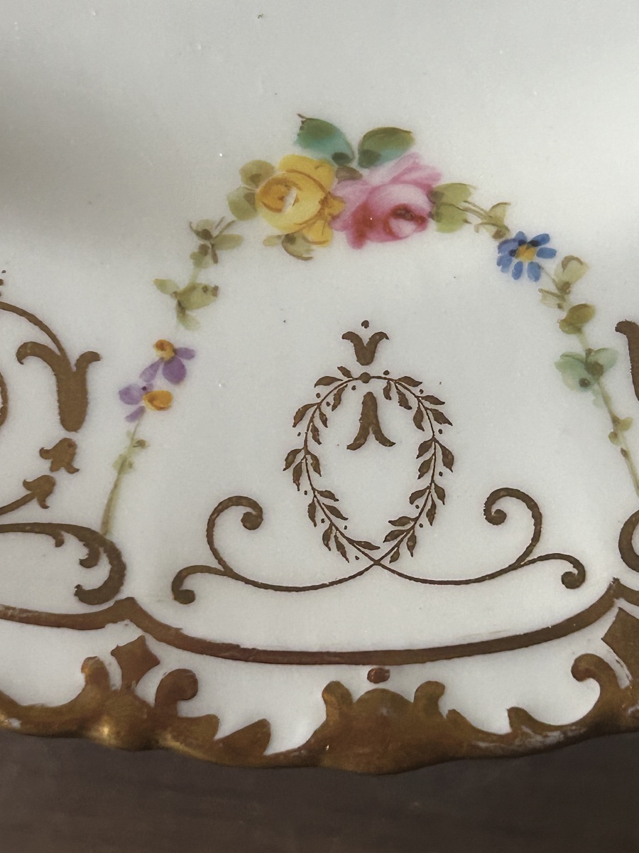 Set Of Six Royal Crown Derby Porcelain Plates For Tiffany Ny, Late 19th Century -photo-3