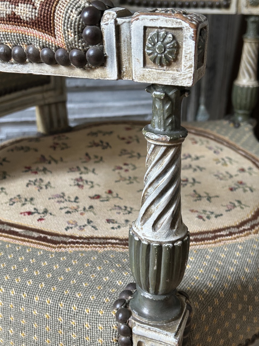 Fauteuil de cabinet ou de bureau d’époque Directoire vers 1795 1799-photo-3