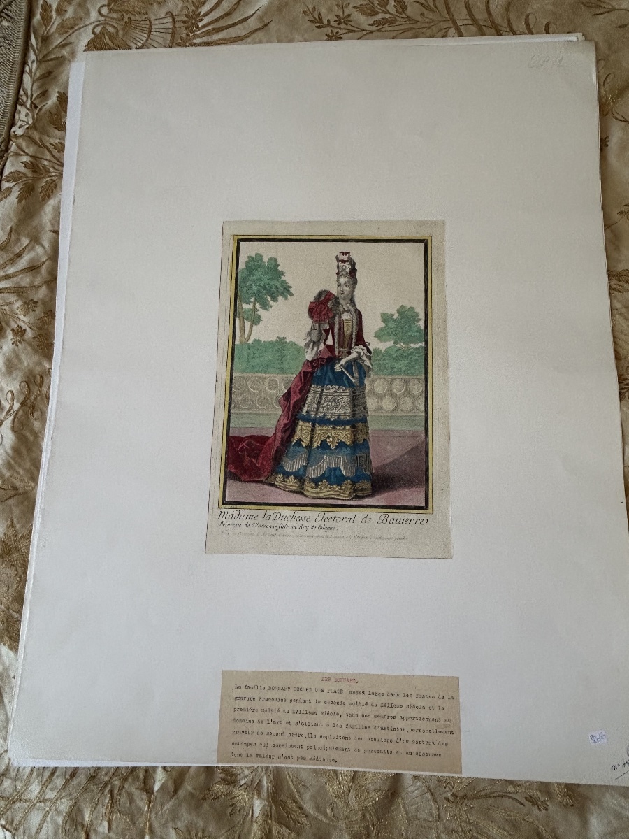 Portrait Of The Electress Of Bavaria: 17th-century Fashion Engraving -photo-2
