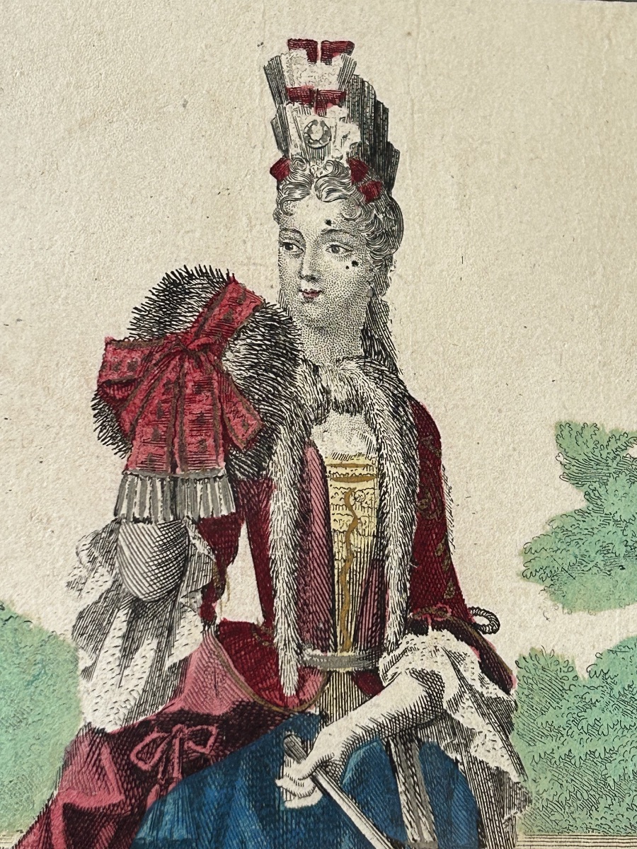 Portrait Of The Electress Of Bavaria: 17th-century Fashion Engraving -photo-4