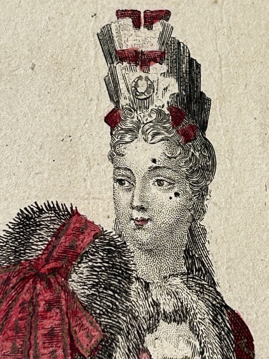 Portrait Of The Electress Of Bavaria: 17th-century Fashion Engraving -photo-1