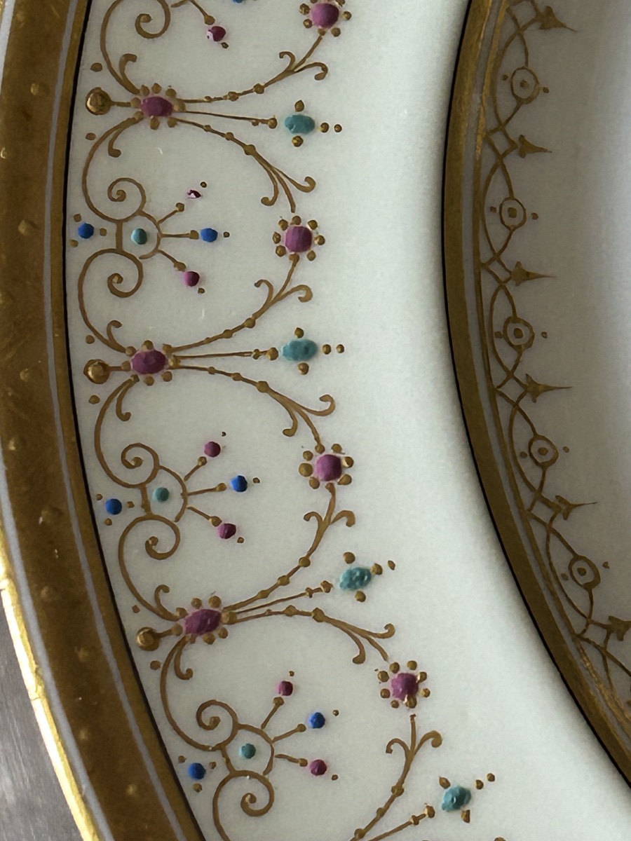 Partie de service en porcelaine Wahliss Wien fin du XIX ème siècle inspiration néoclassique -photo-3