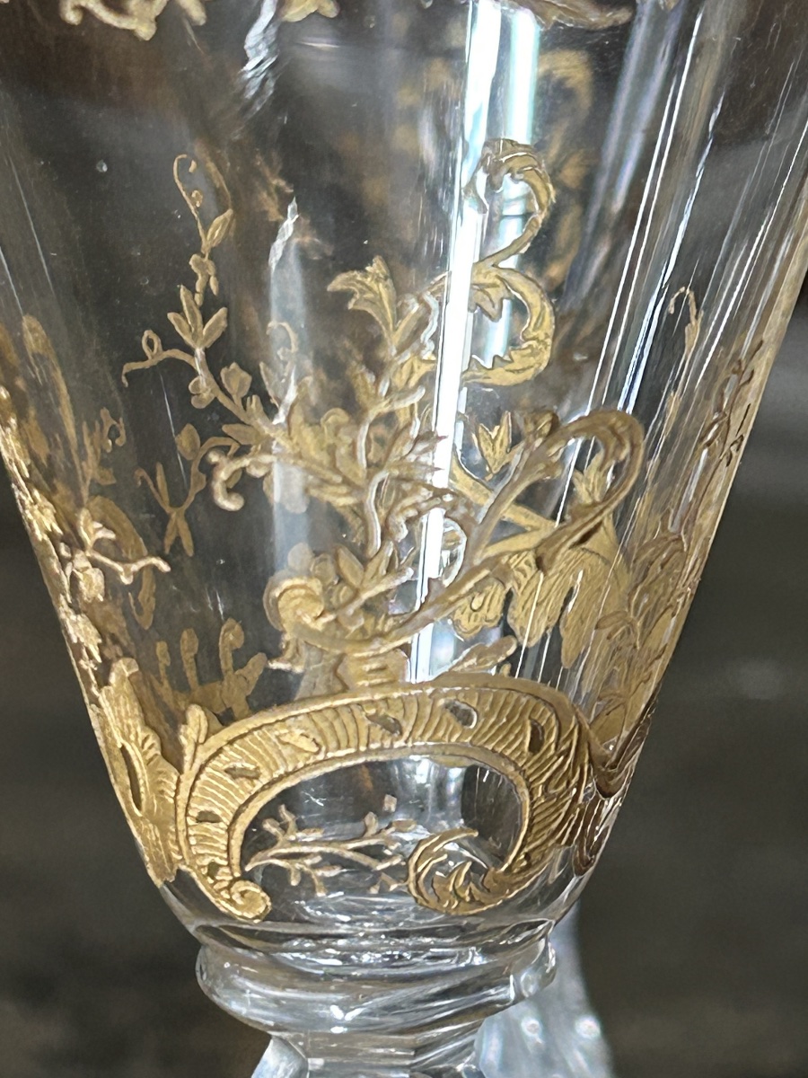 Ensemble de 4 verres à vin Cristallerie de Saint Louis Epoque fin du XIX ème siècle -photo-2