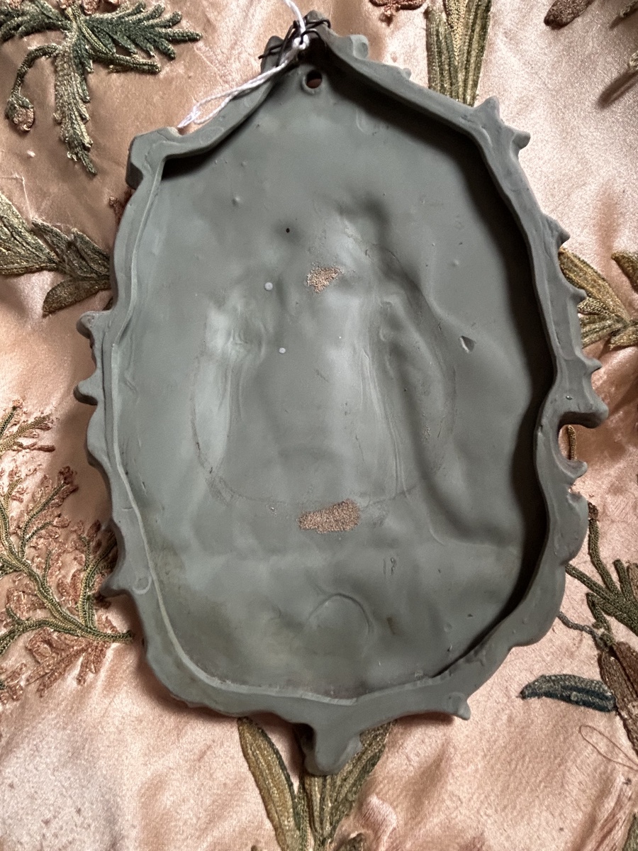 Porcelain Bisque Plate In The Style Of The Wedgwood Manufactory, Late 19th Century-photo-1