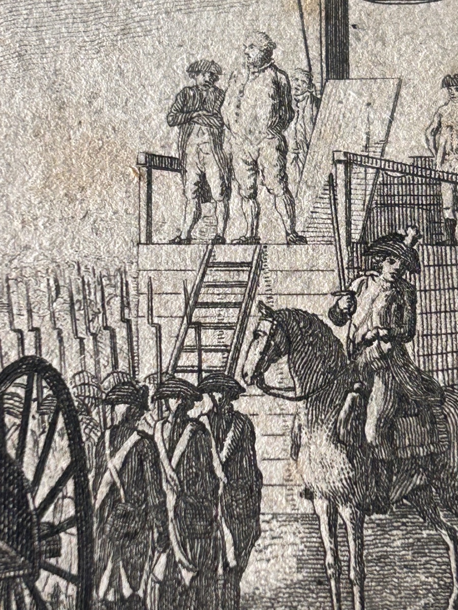 Suite de 4 gravures historiques la chute et l’exécution de Louis XVI 1792 1793-photo-5