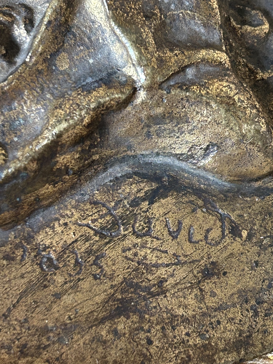 Médaillon en bronze profil de Maximilien Robespierre d’après David d’Angers 1835-photo-3