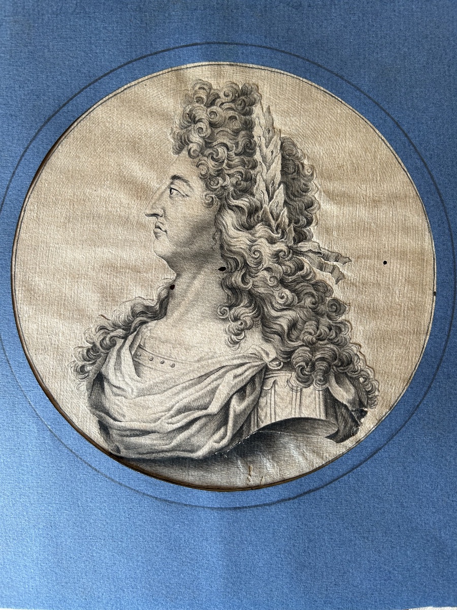 Portrait Of Louis XIV As A Bust In The Classical Style, After Simon Thomassin, Late 17th Century -photo-2