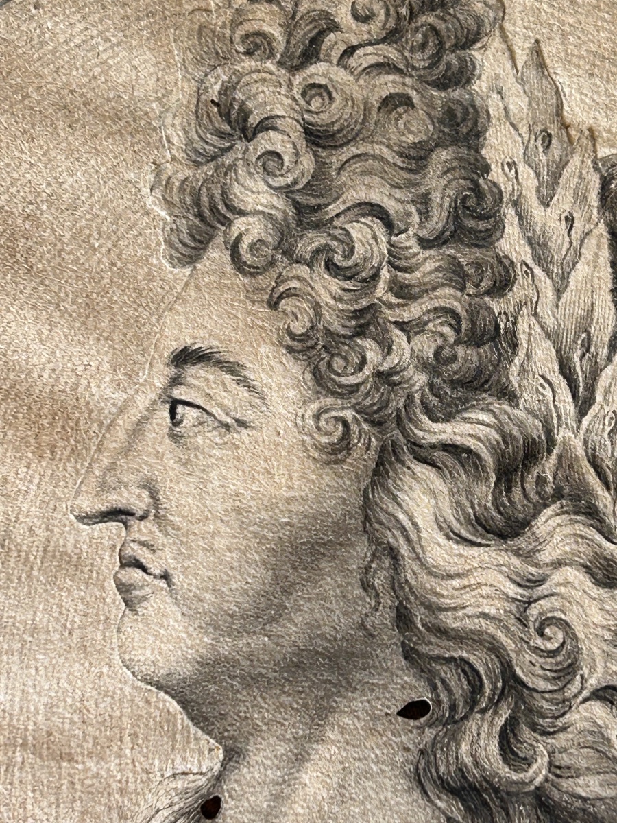 Portrait Of Louis XIV As A Bust In The Classical Style, After Simon Thomassin, Late 17th Century 