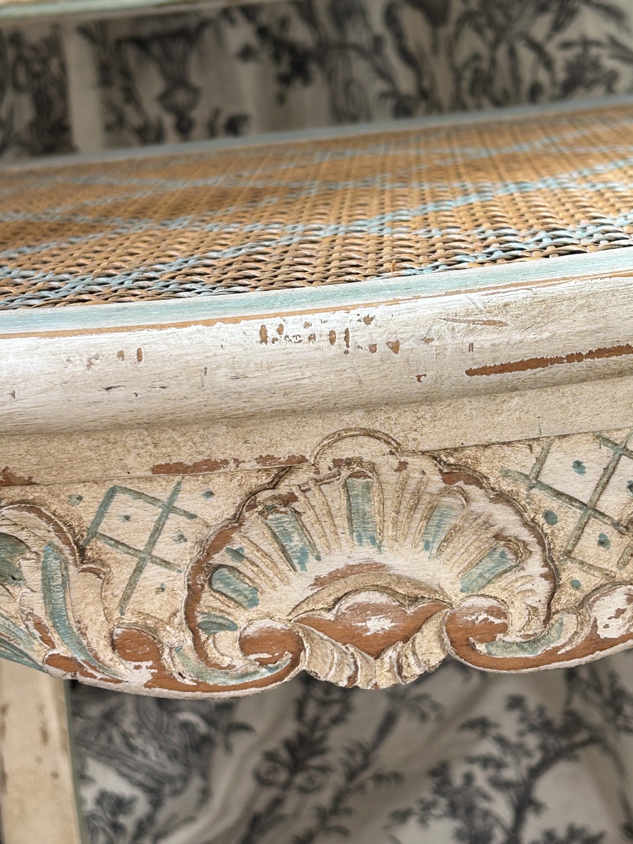 Fauteuil Canné de style Régence Louis XV-photo-1