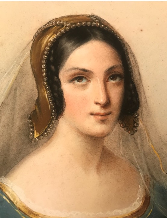 "young Girl In Prayer," A Pastel From 1809 That Inspired Marie Ernestine Serret's 1836 Painting-photo-3