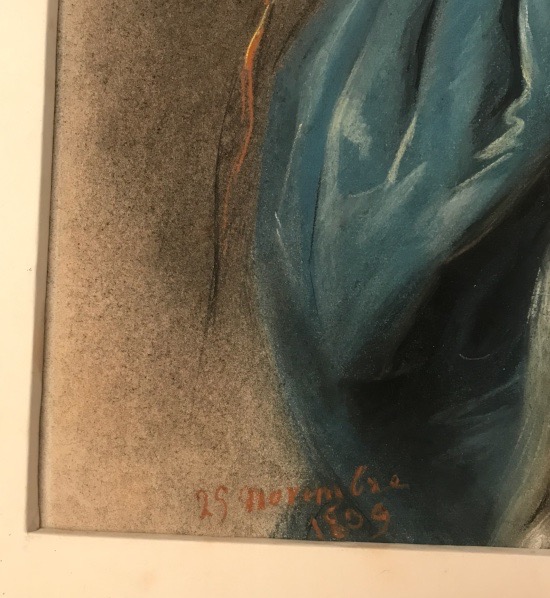 "young Girl In Prayer," A Pastel From 1809 That Inspired Marie Ernestine Serret's 1836 Painting-photo-4