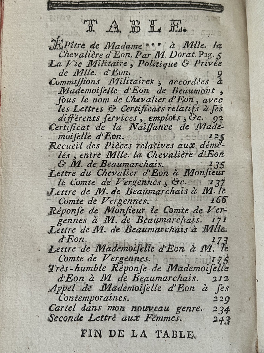 La vie militaire ,politique et privée du Chevalier d’Eon édition de 1779-photo-3