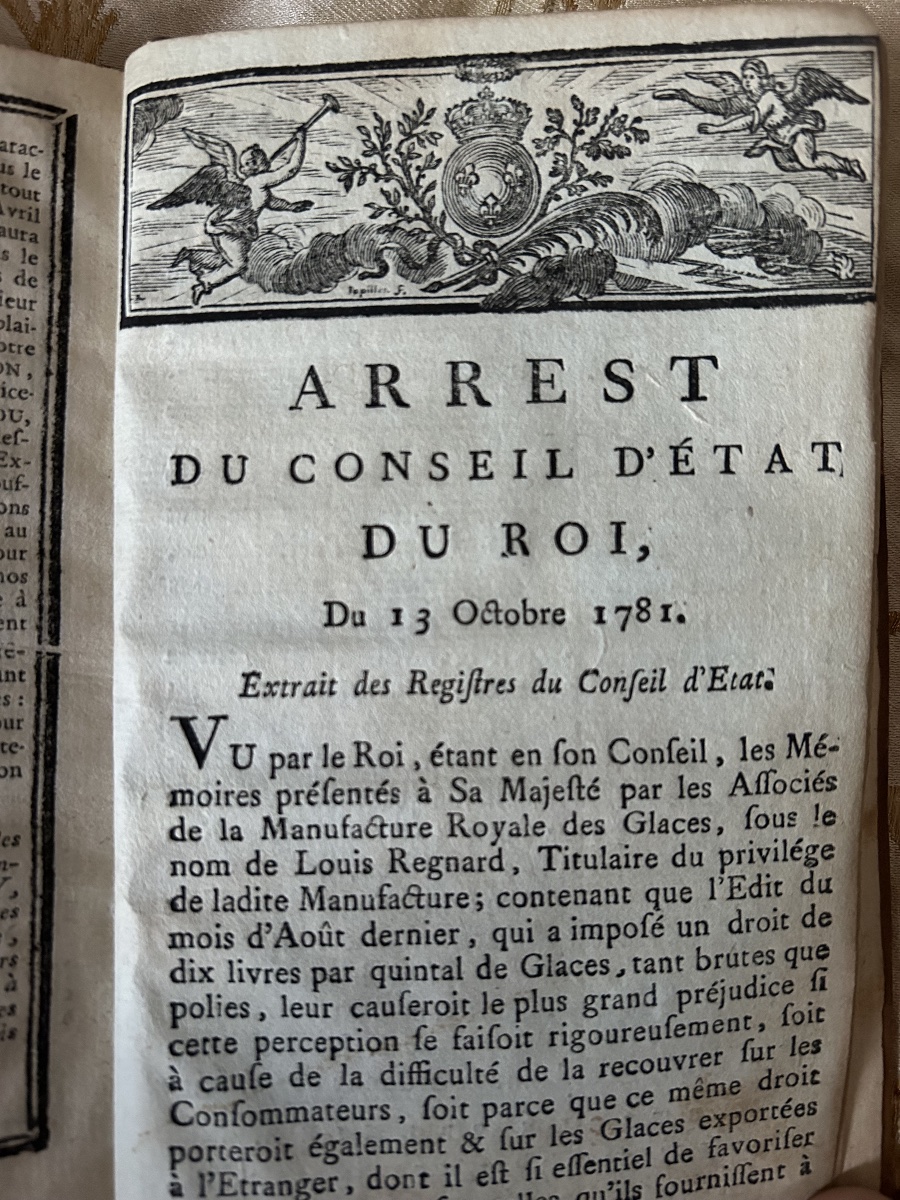 New Mirror Price List Of 1765 And The Council Of State Ruling Of 1781-photo-2