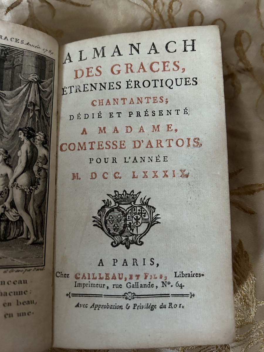 Almanach des Graces Étrennes erotiques chantantes dédié a Madame Comtesse d’Artois 1789