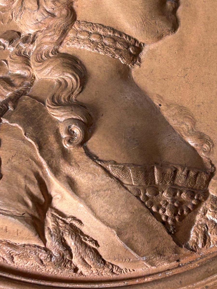 Terracotta Medallion Depicting A Profile Portrait Of Empress Catherine Ii, After Nini-photo-3