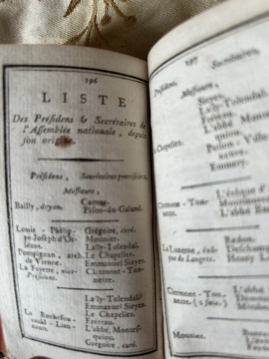 Livre période révolutionnaire Liste de MM les députés à l’Assemblée Nationale 1791-photo-3