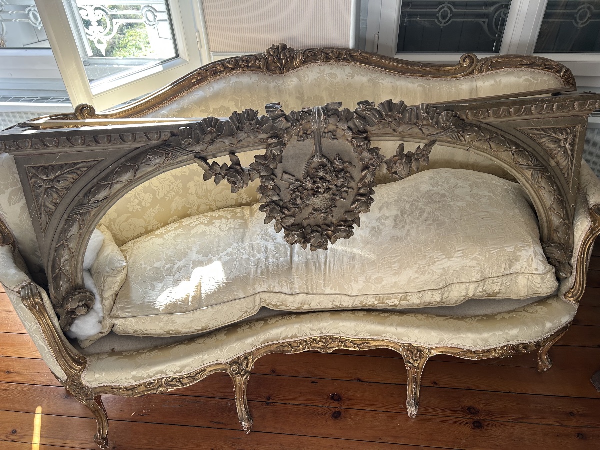 Large Carved Wooden Bed Valance In The Louis XVI Style