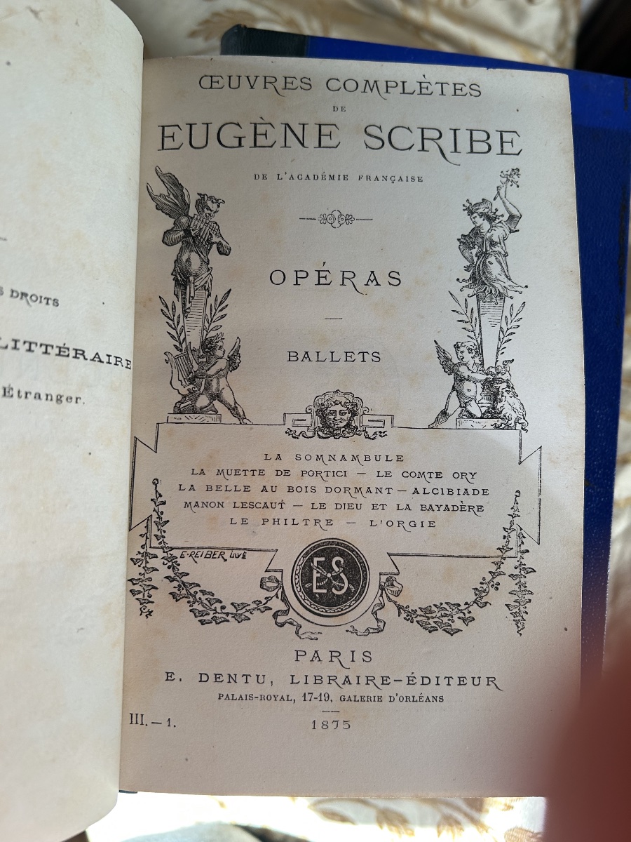Eugène Scribe Œuvres Complètes Édition Dentu Paris 1875