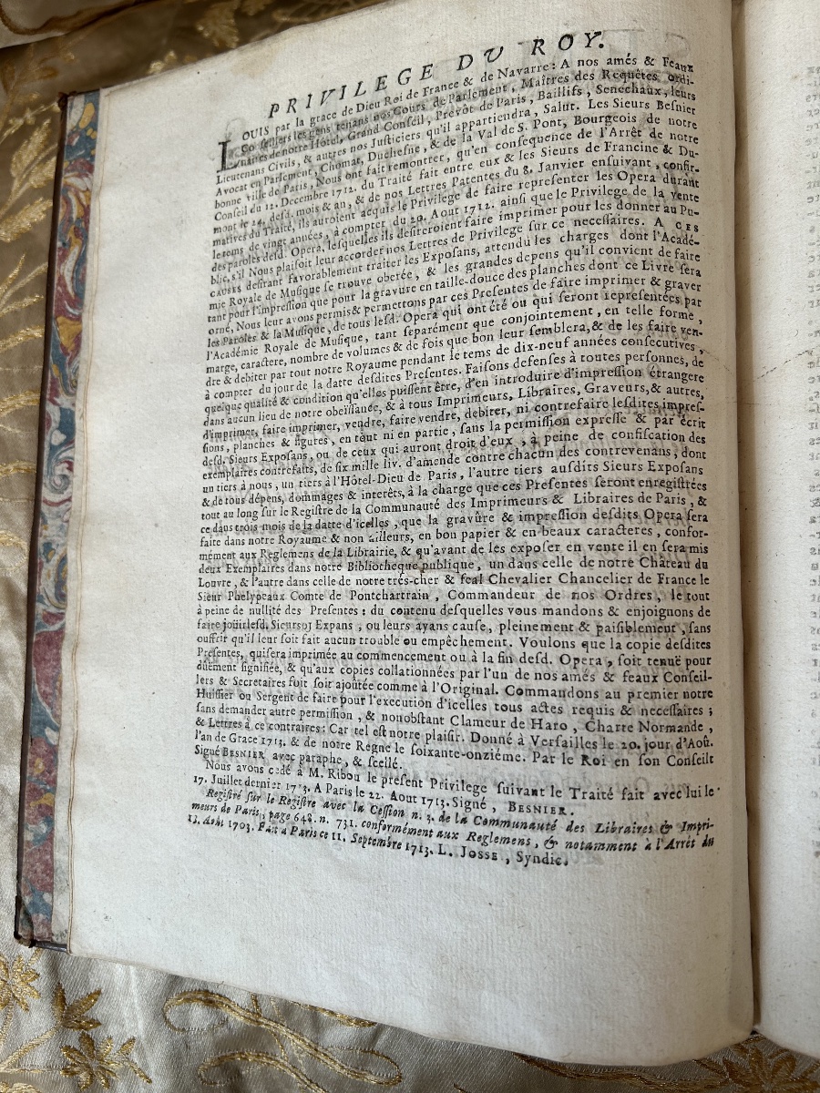 Semiramis Tragédie Lyrique d’André Cardinal Destouches édition originale du livret 1718-photo-2