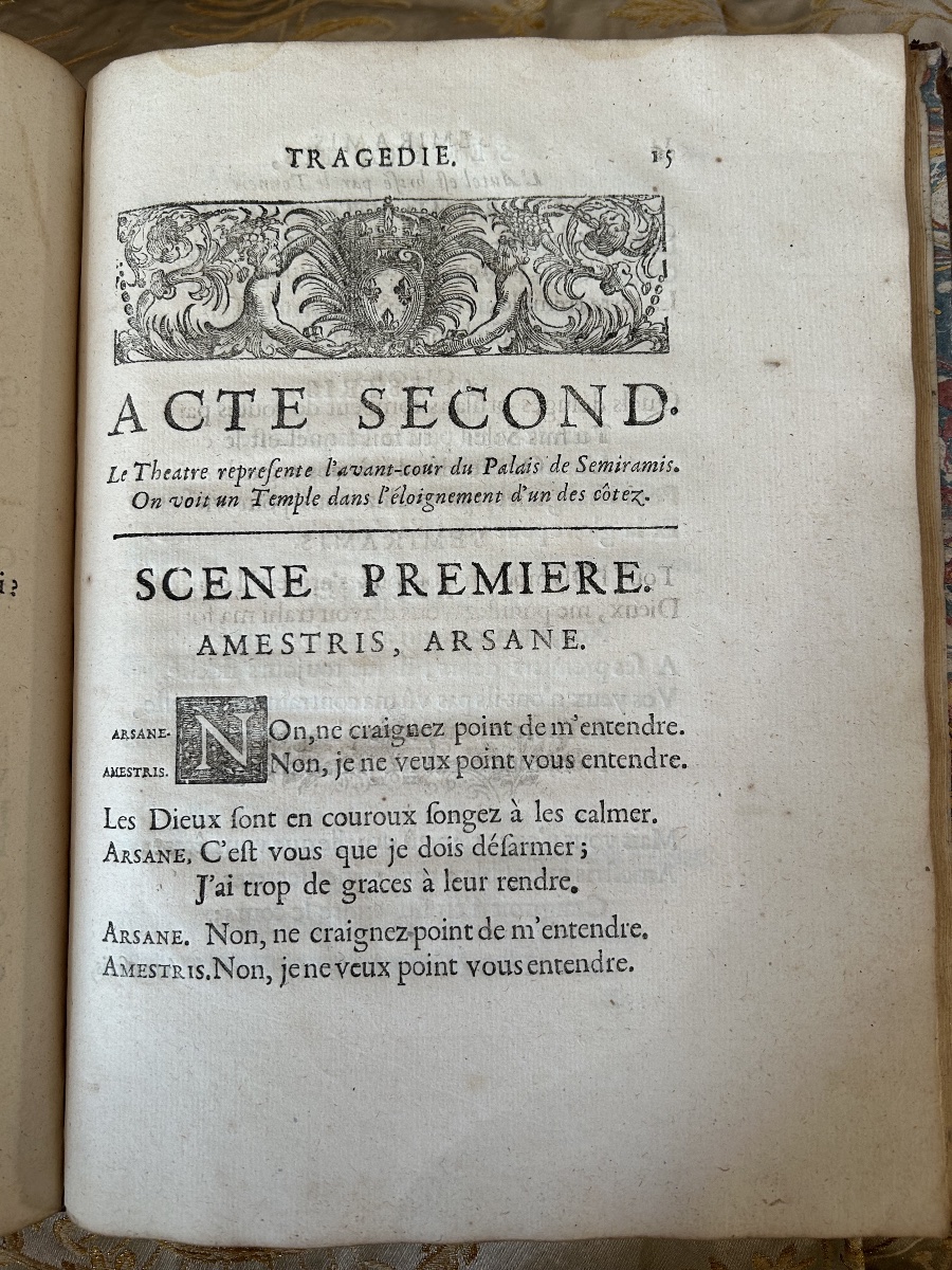Semiramis Tragédie Lyrique d’André Cardinal Destouches édition originale du livret 1718-photo-2