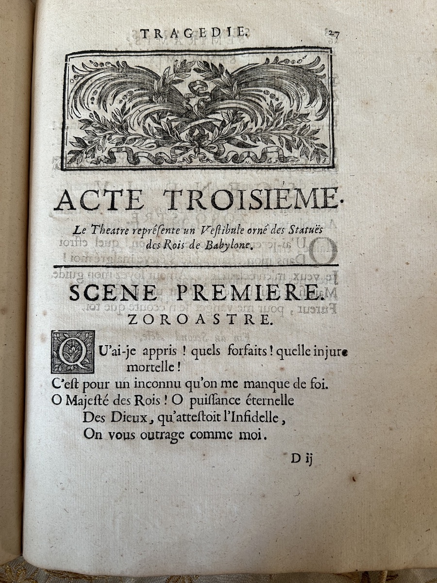 Semiramis Tragédie Lyrique d’André Cardinal Destouches édition originale du livret 1718-photo-3