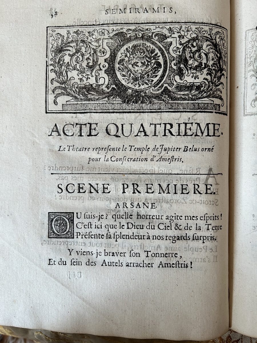 Semiramis Tragédie Lyrique d’André Cardinal Destouches édition originale du livret 1718-photo-4