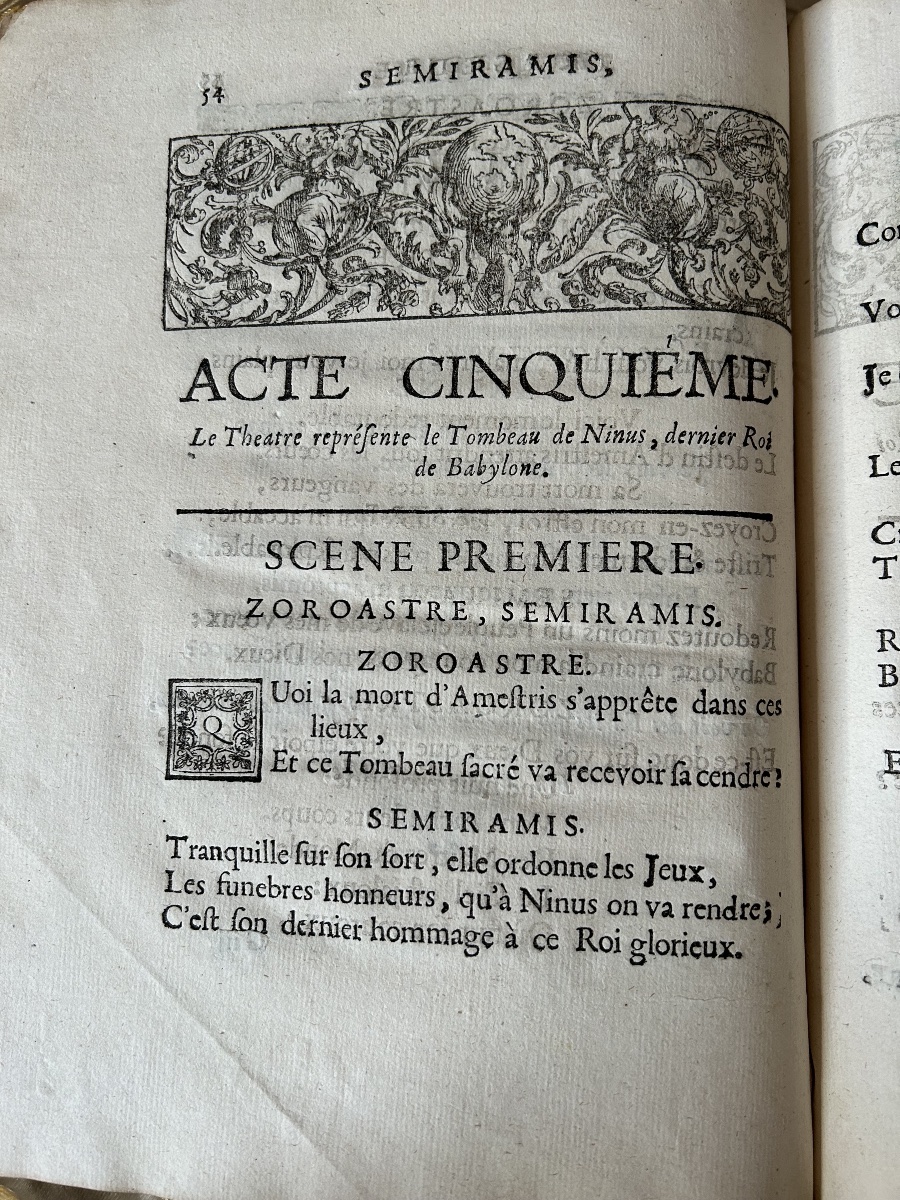 Semiramis Tragédie Lyrique d’André Cardinal Destouches édition originale du livret 1718-photo-5