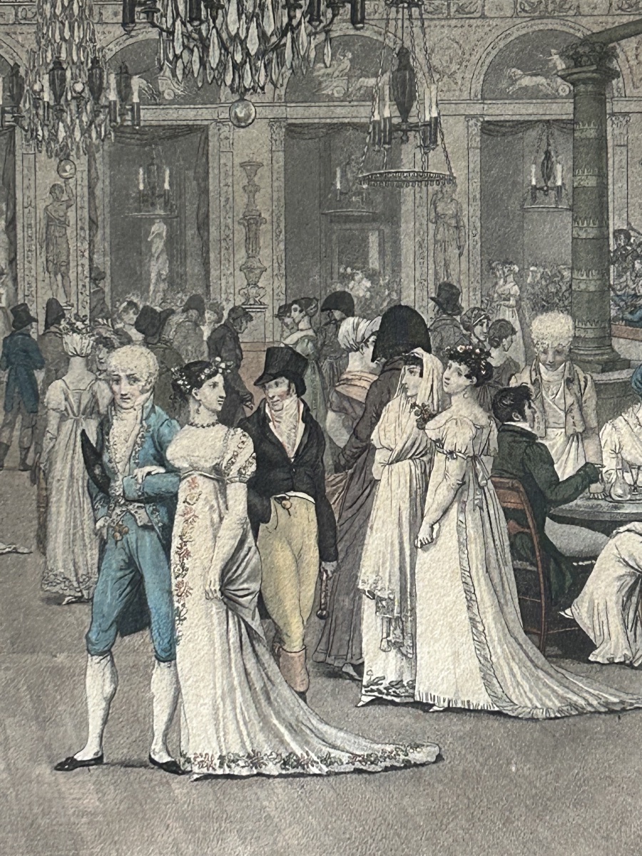 Le Glacier Frascati sous le Premier Empire 1807 gravé par  Philibert Louis Debucourt-photo-2