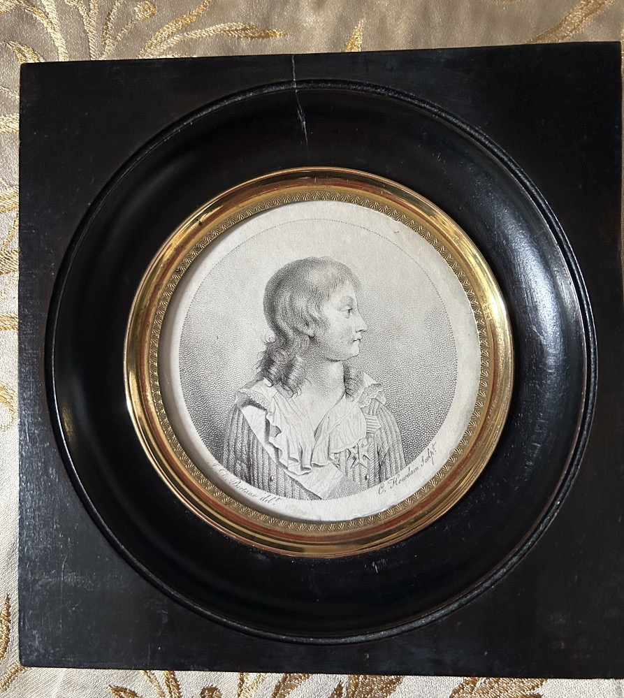 Portrait de Louis XVII au psysionotrace par Bertaux et Hourdain Époque Révolutionnaire -photo-3