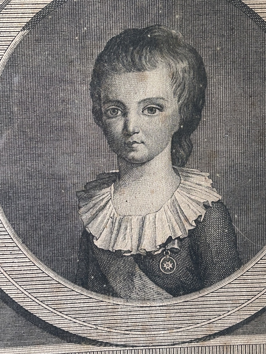 Portrait du Dauphin Louis Charles de France Louis XVII période révolutionnaire vers 1790-photo-2