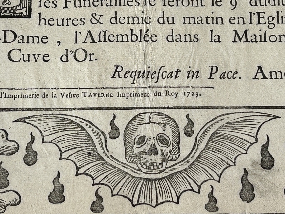 Death Notice For Rémy François Thomas De La Froisarderie In Douai In 1723-photo-4