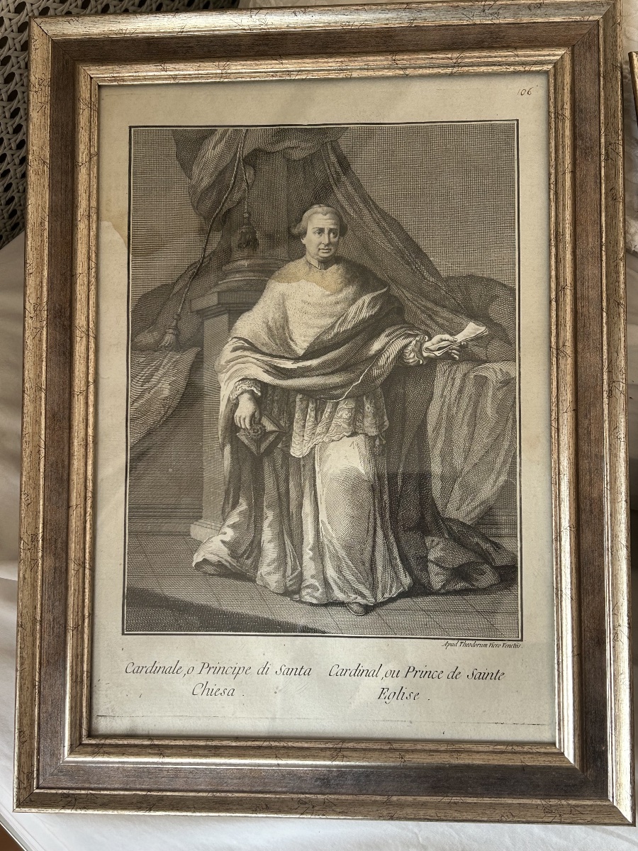 Costumes And Figures From Venice And The Roman Court: Engravings By Teodoro Viero, 18th Century -photo-2