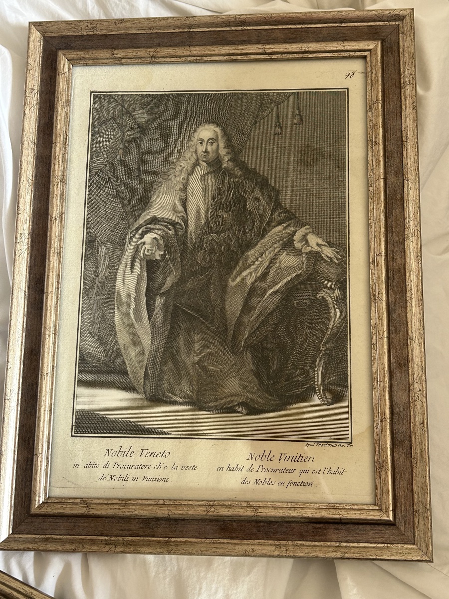 Costumes And Figures From Venice And The Roman Court: Engravings By Teodoro Viero, 18th Century -photo-3