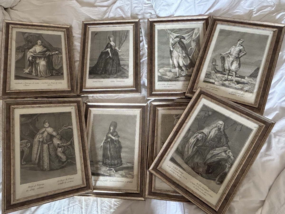 Costumes And Figures From Venice And The Roman Court: Engravings By Teodoro Viero, 18th Century 