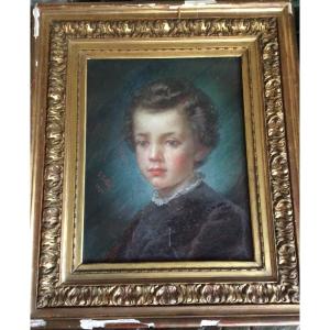 Pastel, Portrait Of A Young Boy 1871