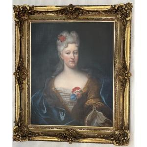 Portrait présumé de Françoise Marie de Bourbon école de Nicolas de Largillierre vers 1710 1720