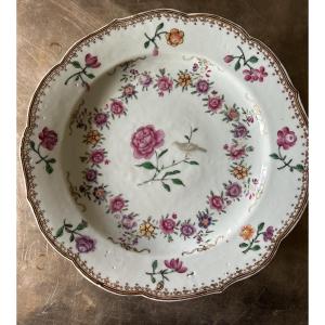 Set Of 8 Compagnie Des Indes Porcelain Plates Qianlong Period Circa 1735 1750