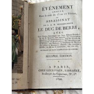 The Assassination Of The Duke Of Berri By Louvel